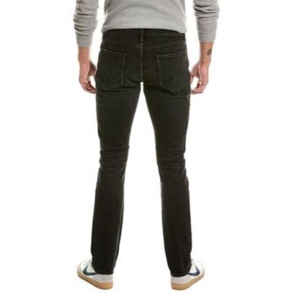 Vince Button Fly Classic Slim Straight Leg Jeans Mens Sz 34x34 Black Birch Denim - Picture 2 of 13